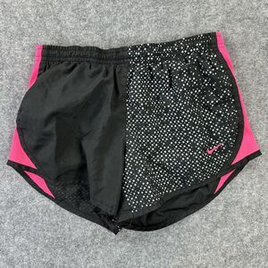 Nike Shorts Womens Medium Black Pink Dri-FIT Running Printed Lined Athletic